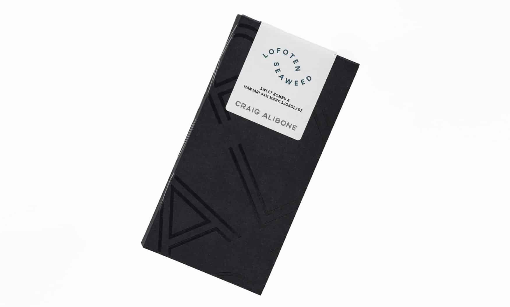 Dark chocolate with sugar kelp