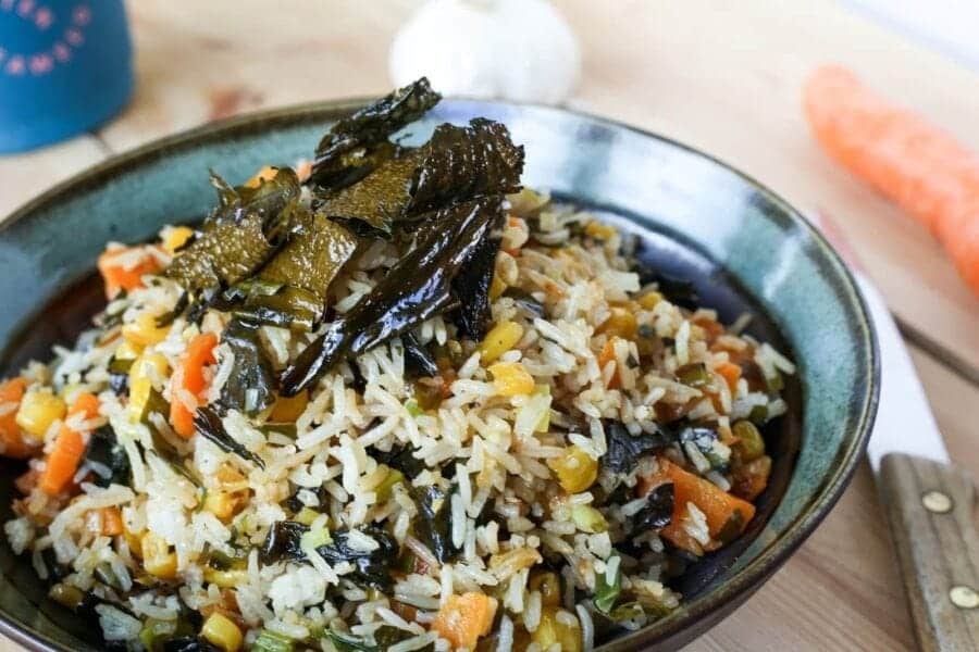 Image of winged kelp fried rice
