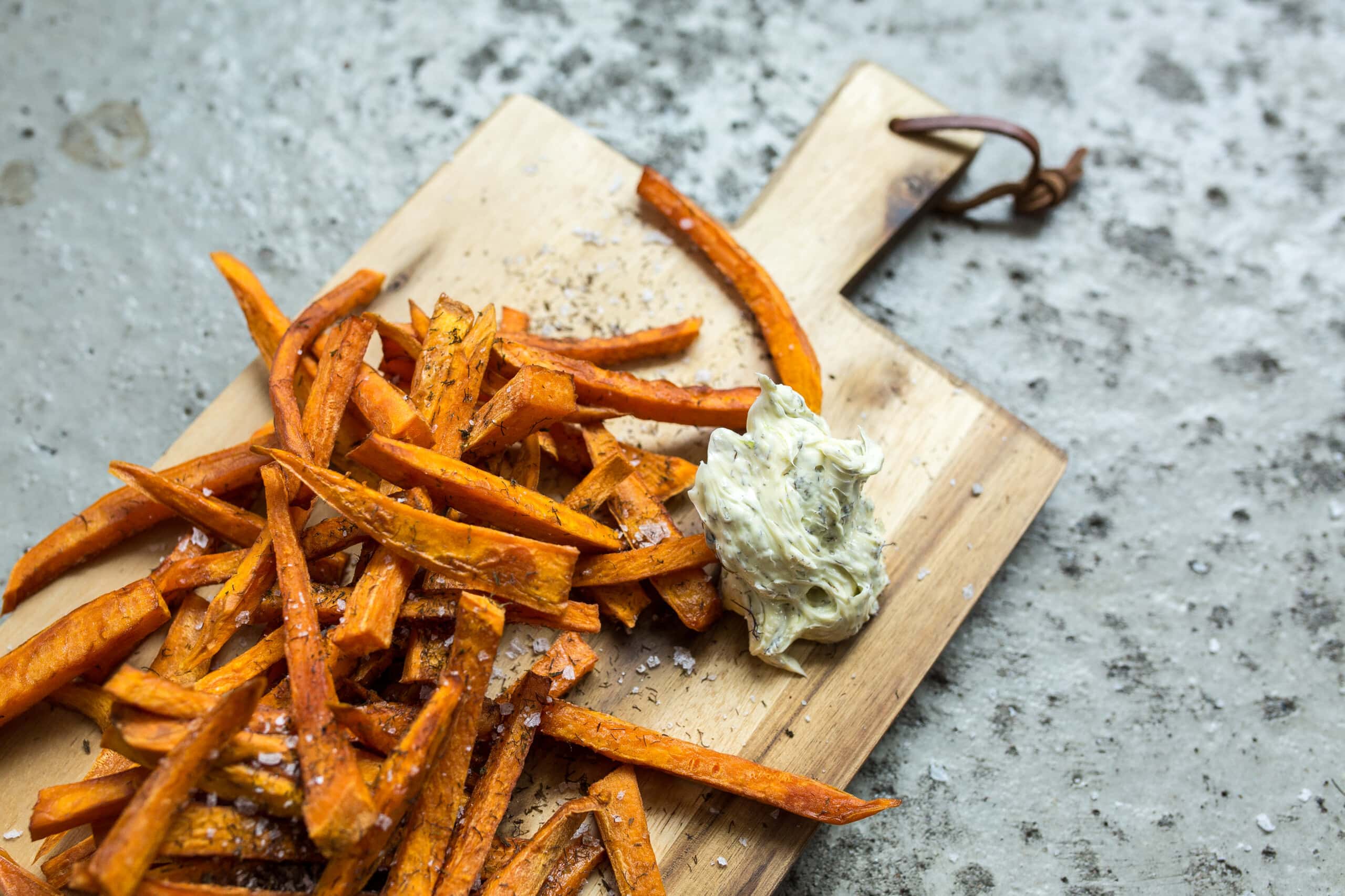 sweet potato fries with truffle seaweed