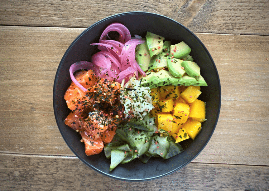 poke bowl with lofoten seaweed