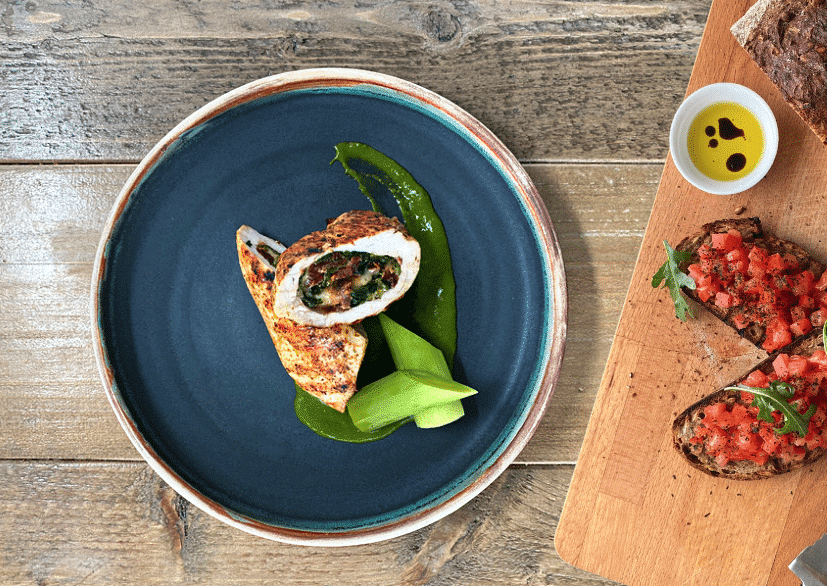 stuffed chicken with lofoten seaweed