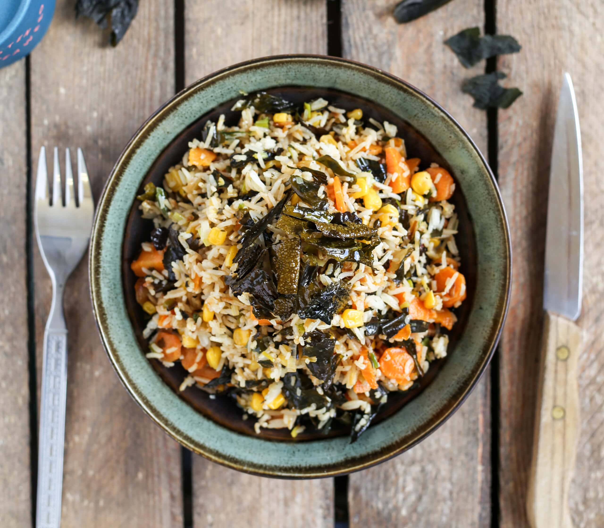 winged kelp fried rice