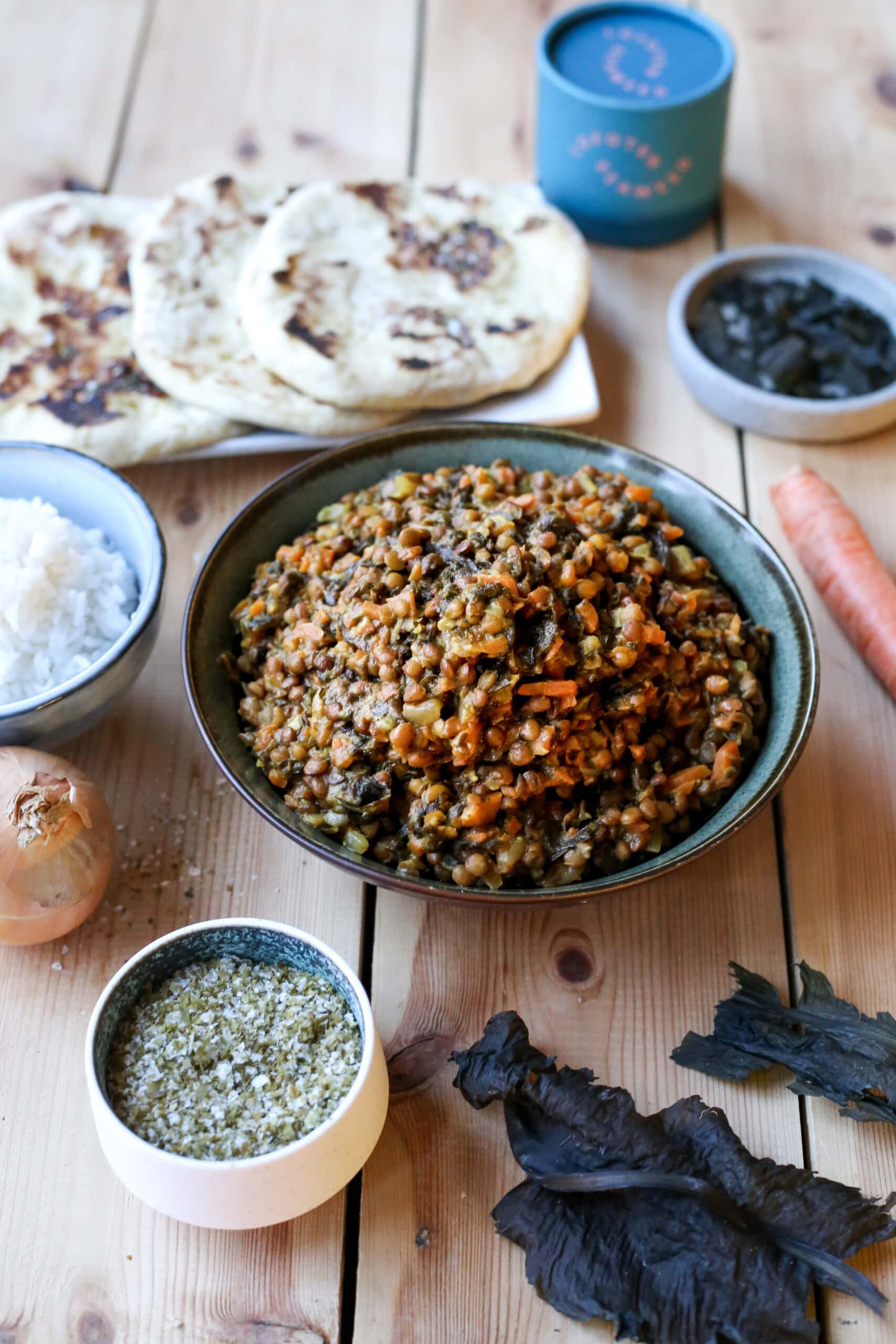 lentil dal with seaweed