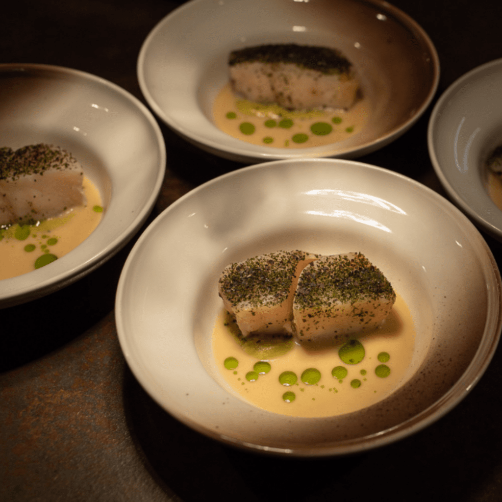 cod with seaweed oil